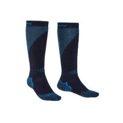Шкарпетки Bridgedale Ski MidWeight Plus Over Calf L Темно-синій/сталь Технологія Fusion Комфорт і ізоляція
