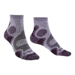 Шкарпетки Bridgedale Women's Trailsport T2 Merino Cool Heather/damson S легкі висота голенища 3/4 Crew з відведенням вологи Шкарпетки Bridgedale Women's Trailsport T2 Merino Cool Heather/damson S легкі висота голенища 3/4 Crew з відведенням вологи