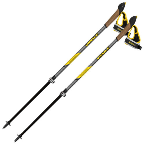 Палиці для скандинавської ходьби Vipole High Performer Carbon 100% HM Carbon гідравлічний антишок SHSA легкі 230 г
