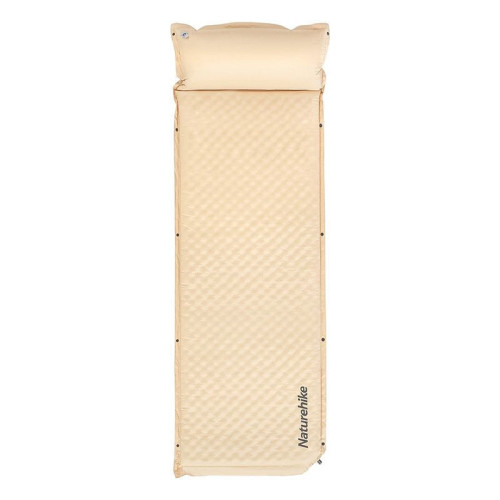 Килимок самонадувний Naturehike CNK2300DZ014 з подушкою 60 мм бежевий 192x65x6 см вага 1.7 кг