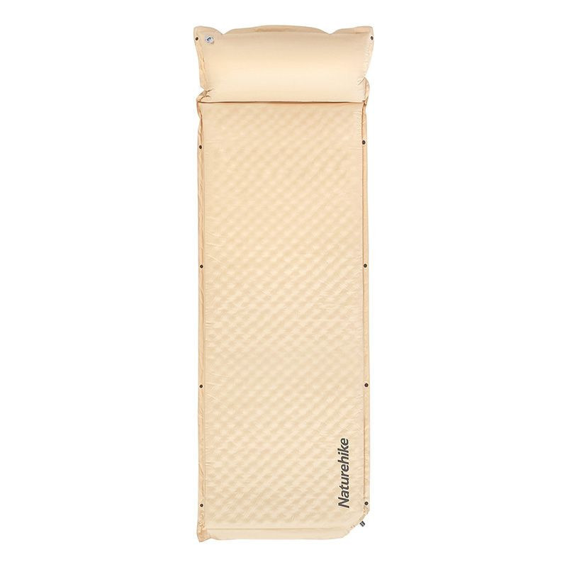 Килимок самонадувний Naturehike CNK2300DZ014 з подушкою 60 мм бежевий 192x65x6 см вага 1.7 кг