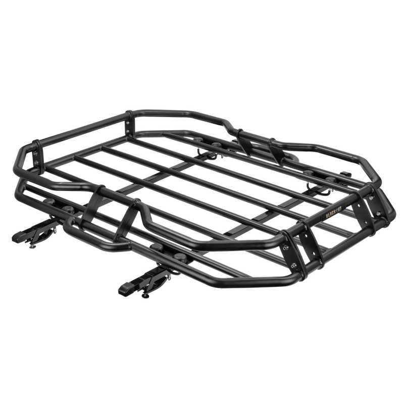 Кошик BLACKOUT універсальний чорний на дах авто зі сталі з U-хомутом 127X96CM новий