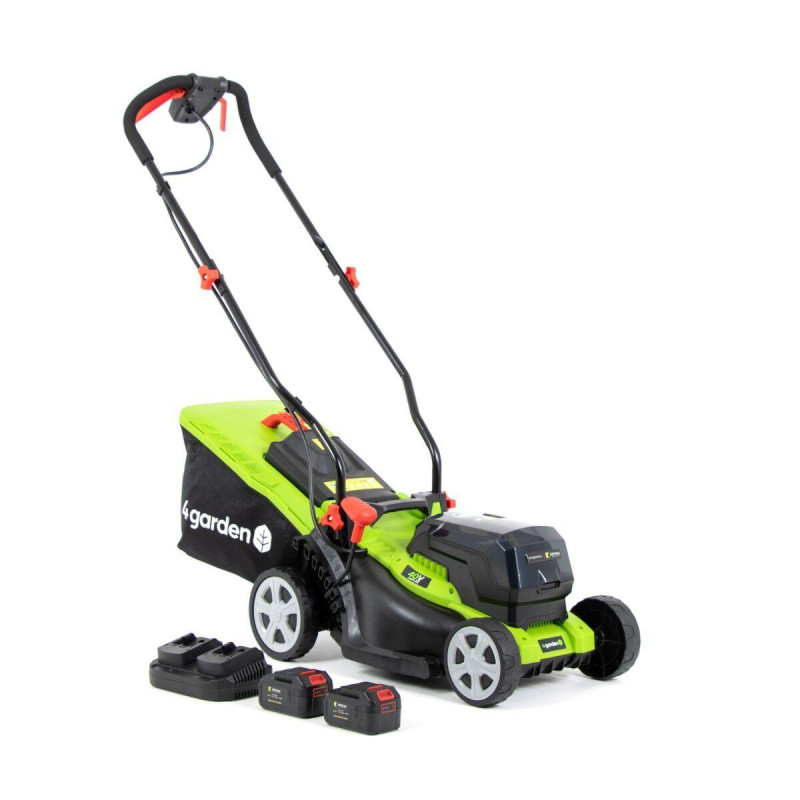 Акумуляторна газонокосарка 4garden AM3422S 40V 34 см ширина 6 ступенів висоти 35 л кошик 9 кг вага