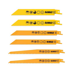 Набір пиляльних полотен DeWALT DT2444 для шабельних пил загальна довжина 152/203/228 мм TPI 6/10/14 Набір пиляльних полотен DeWALT DT2444 для шабельних пил загальна довжина 152/203/228 мм TPI 6/10/14