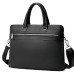 Шкіряна чоловіча ділова сумка 38x29x8, папка портфель для роботи  Tiding Bag 30987 чорна