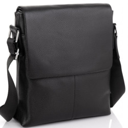 Чоловіча сумка планшет через плече 23х26х6, шкіряна барсетка Tiding Bag SK A75-181 чорна Чоловіча сумка планшет через плече 23х26х6, шкіряна барсетка Tiding Bag SK A75-181 чорна