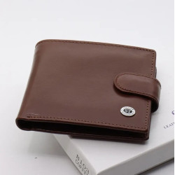 Коричневе чоловіче портмоне з натуральної шкіри з фіксацією ST Leather ST103 Коричневе чоловіче портмоне з натуральної шкіри з фіксацією ST Leather ST103