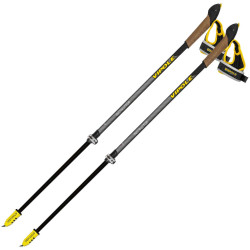 Палиці для скандинавської ходьби Vipole Instructor Vario QL Silent DLX 100% HM Carbon 176г сірі Палиці для скандинавської ходьби Vipole Instructor Vario QL Silent DLX 100% HM Carbon 176г сірі