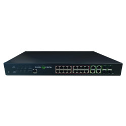 Комутатор PoE GreenVision GV-020-AI-16G+4G+4SFP новий швидкість передачі даних 12 місяців гарантії