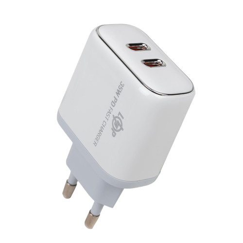 Зарядка LogicPower 35W Type-C + Type-C PD кабель Type C to Lightning компактний вогнестійкий корпус