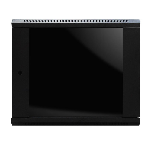 Настінна серверна шафа GreenVision GV-9060 чорний металл 9U вантажопідйомність 40 кг захист IP20