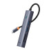 USB Hub Baseus Flite 7-Port Type-C HDMI 4K 60Hz USB 3.0 PD RJ45 SD/TF Grey