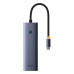 USB Hub Baseus Flite 7-Port Type-C HDMI 4K 60Hz USB 3.0 PD RJ45 SD/TF Grey