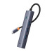USB Hub Baseus Flite 6-Port Type-C HDMI 4K 60Hz USB 3.0 5Gb/s PD 100W RJ45 1000Mbit/s Сірий