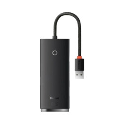 USB Hub Baseus Lite 4-in-1 Type-C to USB3.0 4 порти швидкість до 5 Гбіт/с чорний 0.25 м USB Hub Baseus Lite 4-in-1 Type-C to USB3.0 4 порти швидкість до 5 Гбіт/с чорний 0.25 м