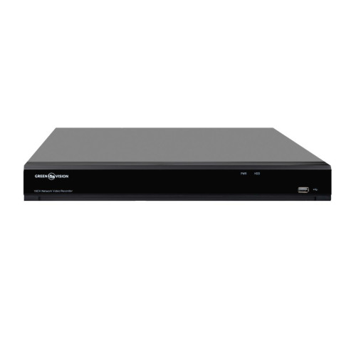 Відеореєстратор GreenVision GV-N-I017/16 16-канальний 12MP HDMI 4К нові інтелектуальні можливості червоний