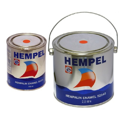 Фарба HEMPALIN ENAMEL світло-оранжева Orange 2.5 л для човна та катера висока стійкість до корозії та UV-випромінювання