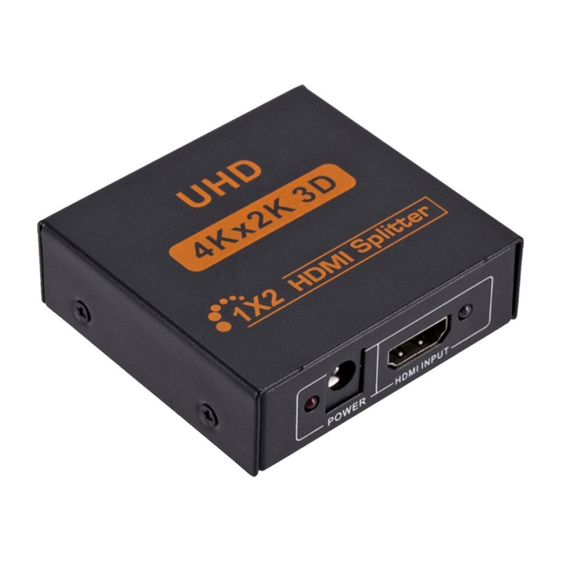 HDMI спліттер 1x2 4К новий компактний металевий з розподілом сигналу на два дисплея