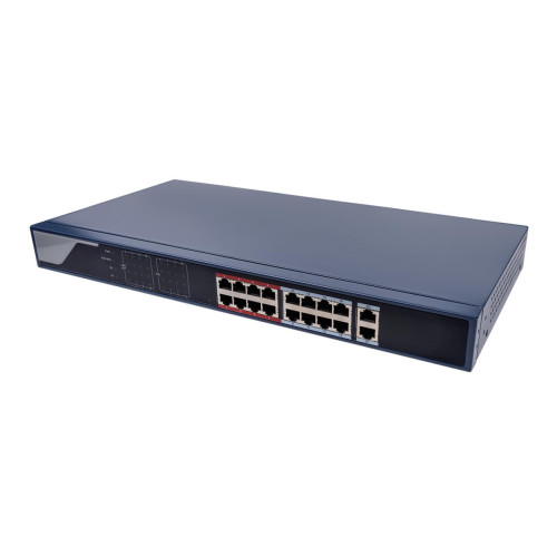 Коммутатор POE GV-019-AI-16+2PG 16 портов 10/100 Mbit 2 порта UP-Link 100/1000 Mbit металл корпус