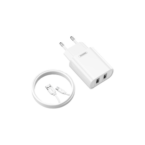 Зарядний пристрій Remax Jane RP-U35-M білий з кабелем USB 2.0 to microUSB 1М компактний дизайн універсальність