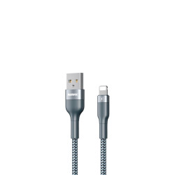 Кабель Remax Sury USB 2.0 to Lightning 2.4A 1M Білий з нейлоновим обплетенням та швидкістю передачі 480 Мбіт/с Кабель Remax Sury USB 2.0 to Lightning 2.4A 1M Білий з нейлоновим обплетенням та швидкістю передачі 480 Мбіт/с