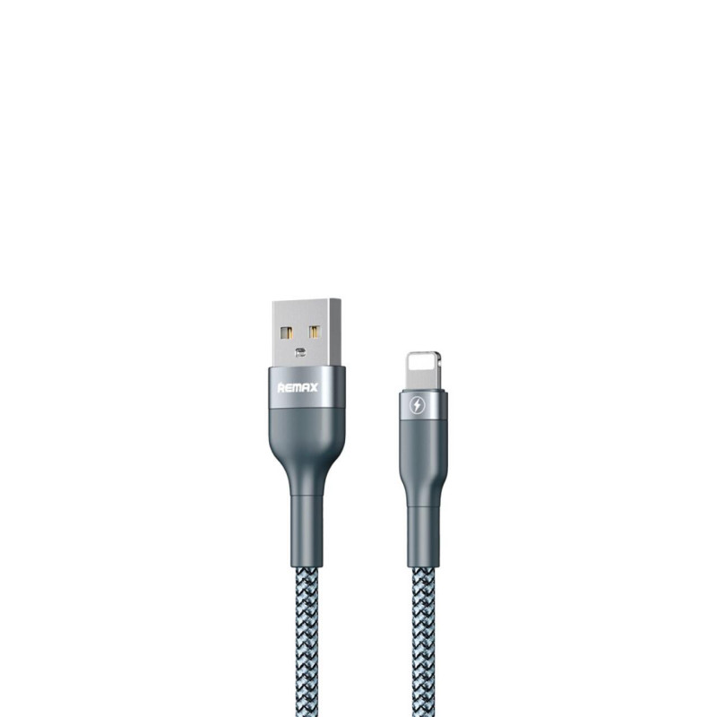Кабель Remax Sury USB 2.0 to Lightning 2.4A 1M Білий з нейлоновим обплетенням та швидкістю передачі 480 Мбіт/с
