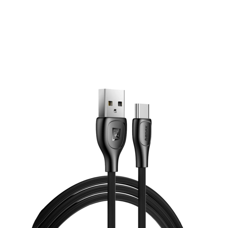 Кабель Remax Lesu Pro USB 2.0 to Type-C 2.1A 1M Чорний зношостійка оплетка швидкість передачі 480 Мбіт/с