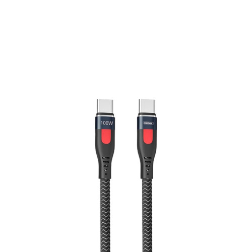 Кабель Remax Lesu Pro RC-187c Type-C to Type-C 100W 1M с алюмінієвим сплавом обплетення нейлон