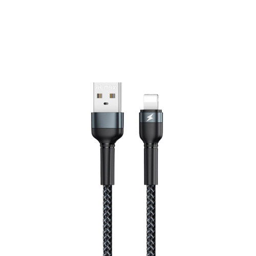 Кабель Remax Jany USB 2.0 to Lightning 1M Чорний 2.4A швидкість передачі 480 Мбіт/с захист від перегріву