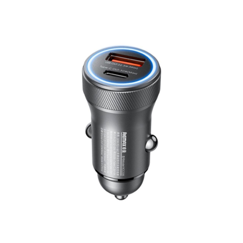 Автомобільний зарядний пристрій Remax Seaya RCC335 30W PD+QC чорний компактний з LED-підсвічуванням