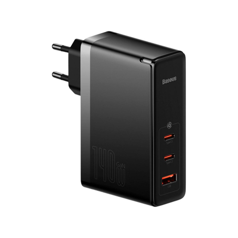 Зарядний пристрій Baseus GaN5 Pro 140W 3 порти USB Type-C швидка зарядка Power Delivery 3.0 чорний