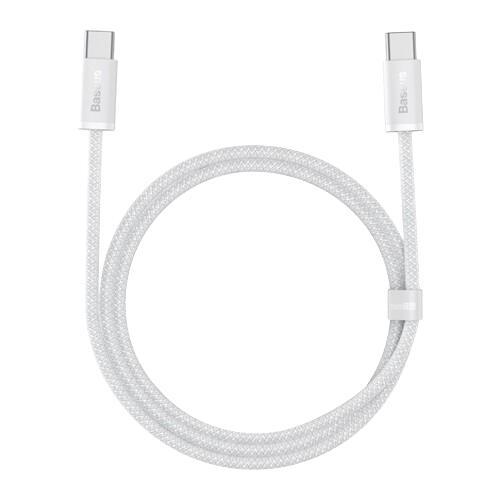 Кабель Baseus Dynamic Type-C 100W 1M Білий швидка зарядка PD 480 Мбіт/с нейлонова обплетка