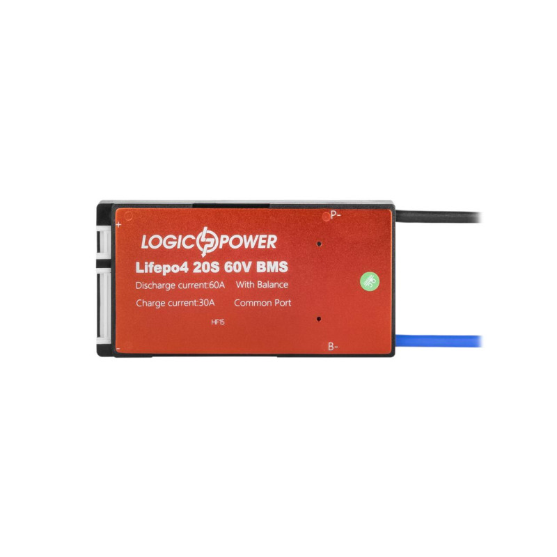 BMS плата LP LiFePO4 60V 20S Dis 60A Ch 30A Новий 60V 20 каналів 0.29кг 66мм 128мм 16мм