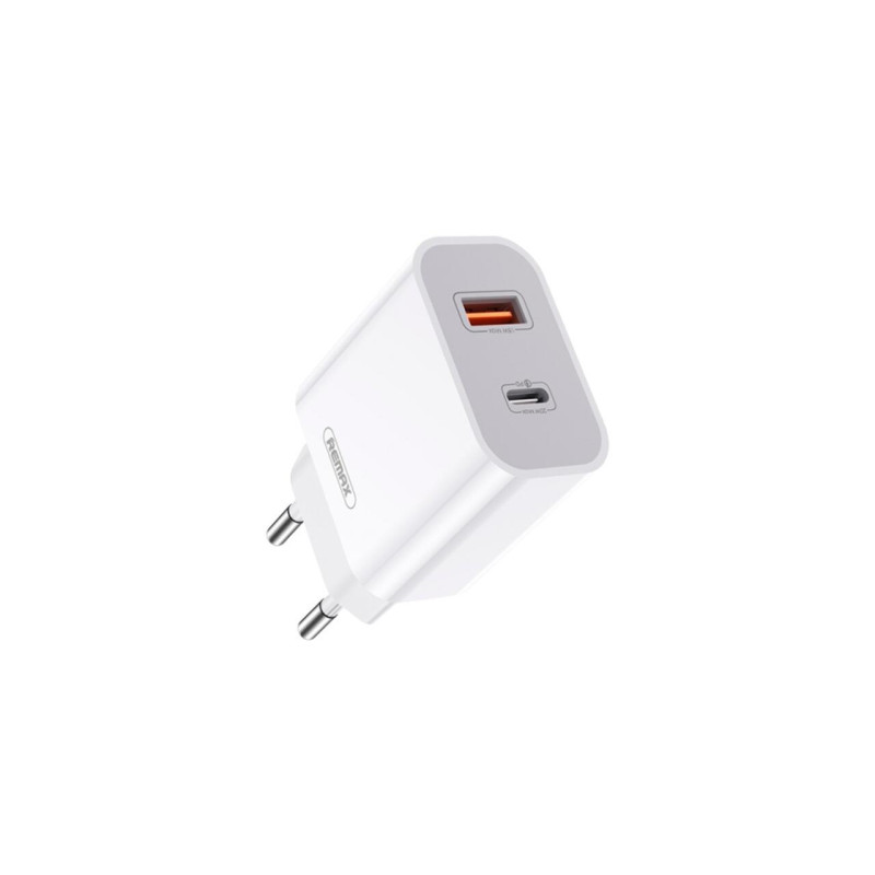 Зарядний пристрій Remax Surie RP-U68 2 порта USB Type-C 20W PD QC Білий універсальний