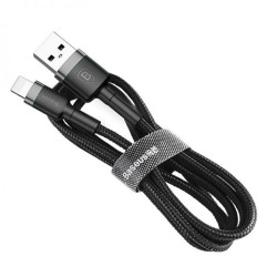 Кабель Baseus Cafule USB 2.0 to Lightning 2.4A 1M Кевларова обплетка термопластичний еластомер Кабель Baseus Cafule USB 2.0 to Lightning 2.4A 1M Кевларова обплетка термопластичний еластомер