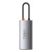 USB Hub Baseus Metal Gleam Series 4-in-1 Type-C 4 порти USB 3.0 HDMI 4K до 100 Вт сірий