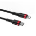 Кабель Baseus Cafule Type-C to Lightning PD 18W 1M Швидка зарядка Кевларова обплетка 480 Мбіт/с