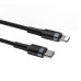 Кабель Baseus Cafule Type-C to Lightning 18W 1M швидка зарядка кевларове обплетення 480 Мбіт/с