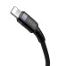 Кабель Baseus Cafule Type-C to Lightning 18W 1M швидка зарядка кевларове обплетення 480 Мбіт/с