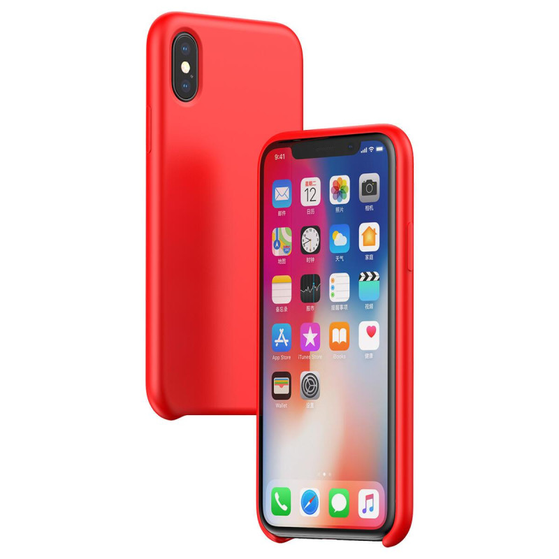 Чохол Baseus Original LSR для iPhone X/Xs Червоний матовая поверхность олеофобное покриття