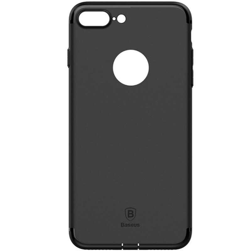 Чохол Baseus для iPhone 8 Plus/7 Plus Simple Solid Black TPU 0.75 мм еластичний з вирізом для камери