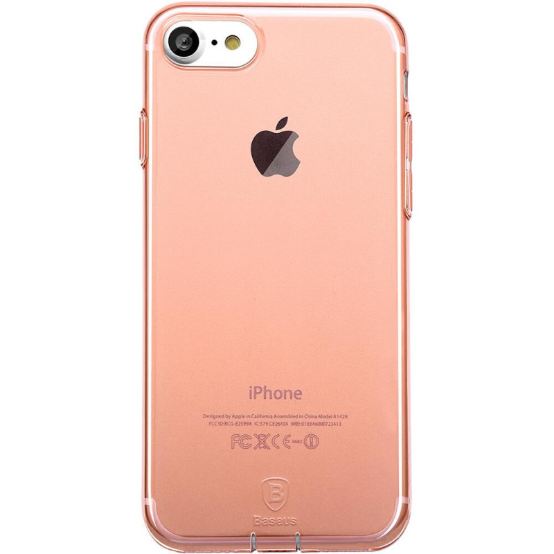 Чохол Baseus iPhone SE 2020/8/7 Simple Pluggy Rose Gold ТПУ еластичний захист от ударов гибкость