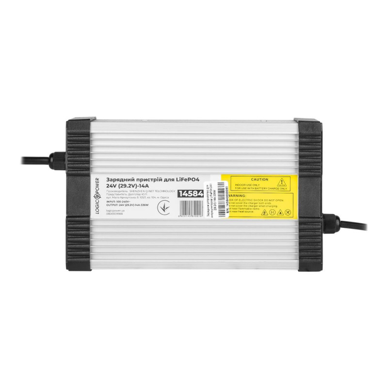 Зарядний пристрій LiFePO4 24V 14A 336W новий з LED індикацією для акумуляторів AC 110-240V