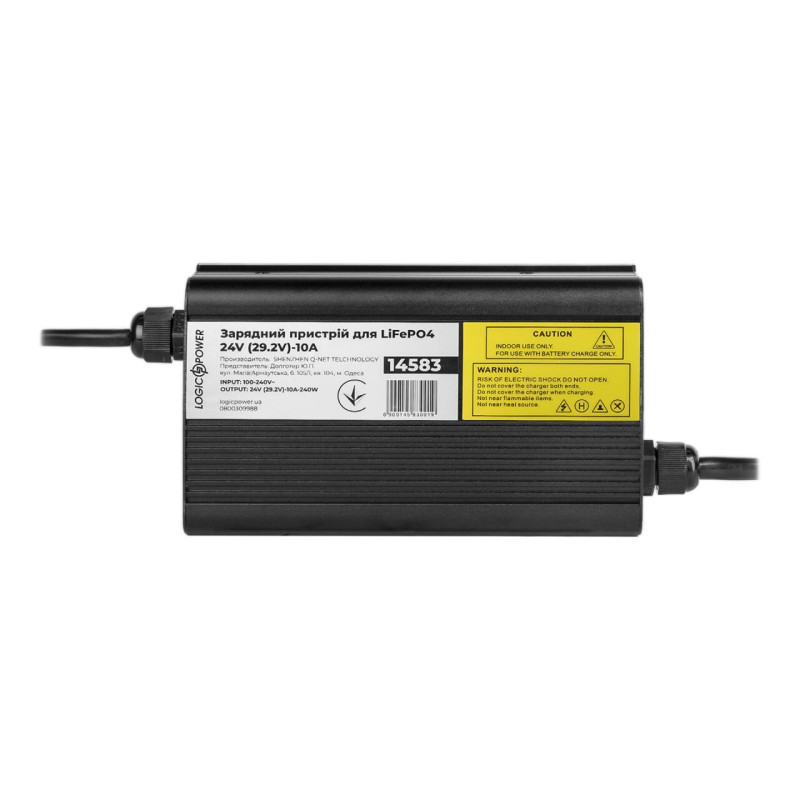 Зарядний пристрій LiFePO4 24V 10A 240W для акумуляторів LED індикація вхід 110-240V