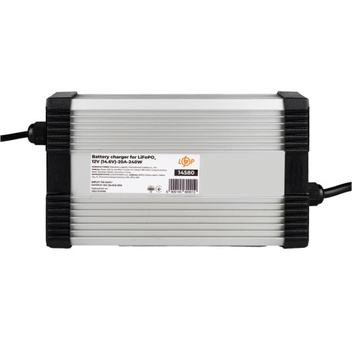 Зарядний пристрій LiFePO4 12V 20A 240W LED індикація новий вхідна напруга 110-240V гарантія 12 міс