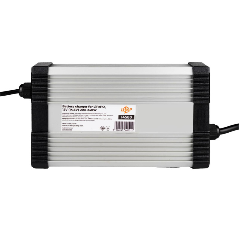 Зарядний пристрій LiFePO4 12V 20A 240W LED індикація новий вхідна напруга 110-240V гарантія 12 міс