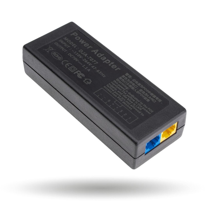 POE інжектор GV-001/04 4 канальний комутатор максимальна дистанція 80 метрів вага 0.27 кг