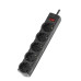 Мережевий фільтр LogicPower LP-X5 2 м Black 3520 Вт 5 розеток захист від короткого замикання імпульсних перешкод