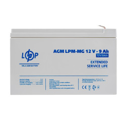 Акумулятор LPM-MG AGM мультигелевий 12V 9 Ah 800 циклів герметичний для низьких та високих температур Акумулятор LPM-MG AGM мультигелевий 12V 9 Ah 800 циклів герметичний для низьких та високих температур