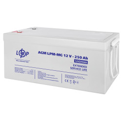 Акумулятор AGM мультигелевий LogicPower LPM-MG 12V 250 Ah новий вага 63.9 кг розміри 268x522x220 мм Акумулятор AGM мультигелевий LogicPower LPM-MG 12V 250 Ah новий вага 63.9 кг розміри 268x522x220 мм